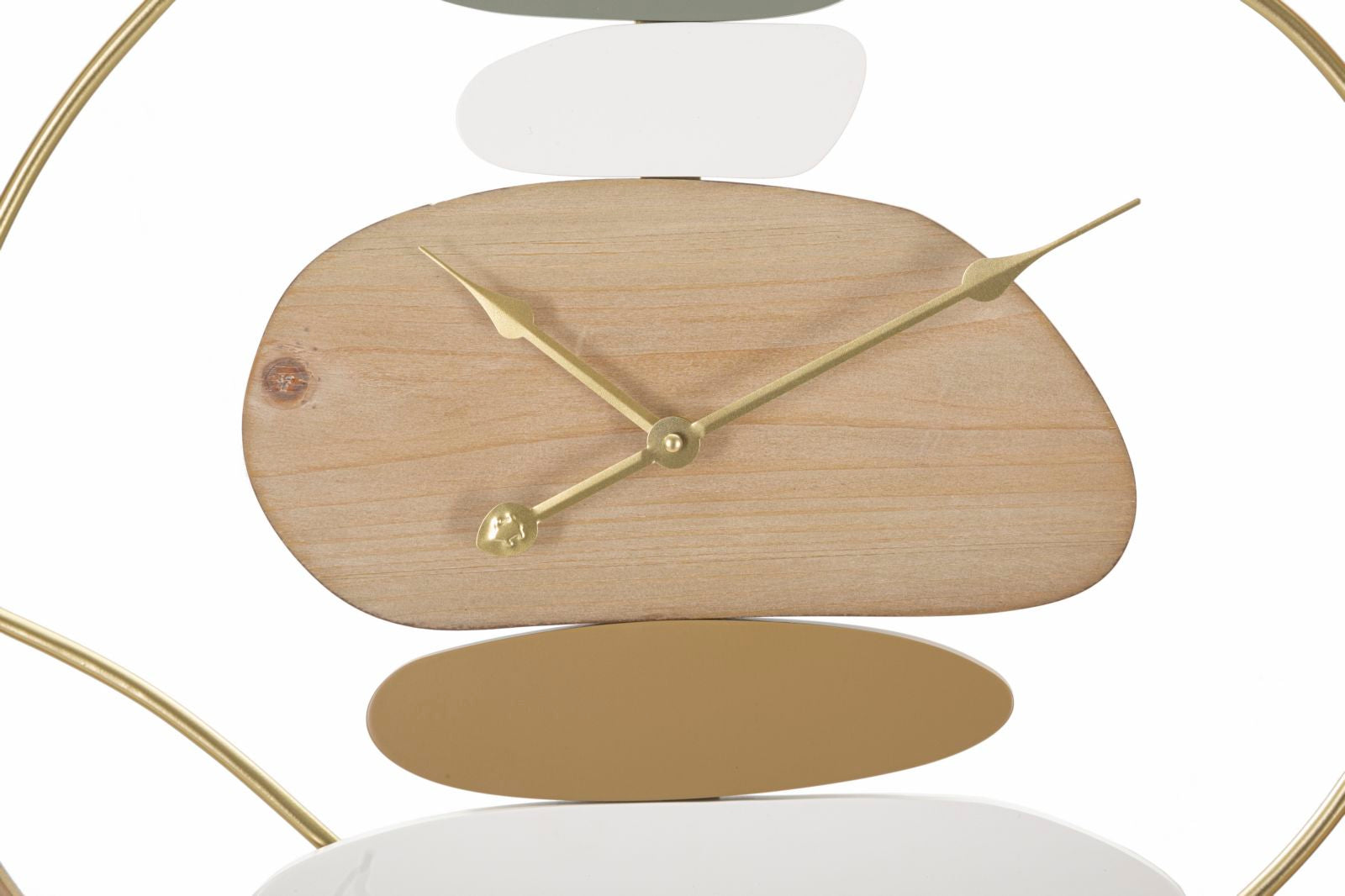 Mauro Ferretti Colorful Ronde wandklok in hout en bruin metaal