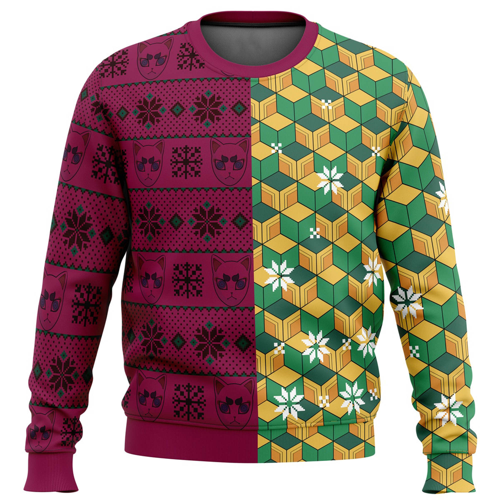 Unisex Anime Ugly Christmas Sweater TeeThreads Sustain the Scene with Custom Apparel