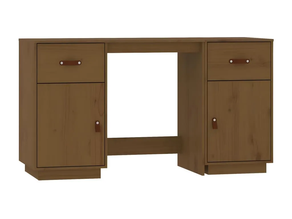 Escritorio armarios Alkifurniturees maciza Alkifurniturees marrón miel 135x50x75cm CVFS25160