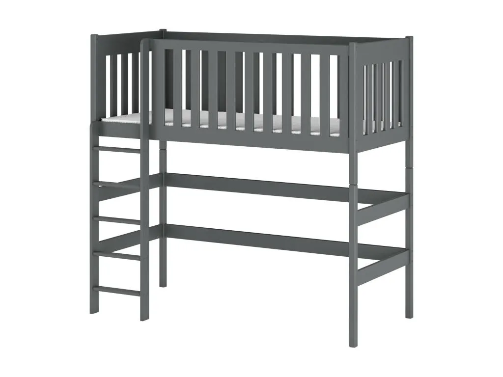 Cama alta Cosinor 80x190 cm grafito liy3237710
