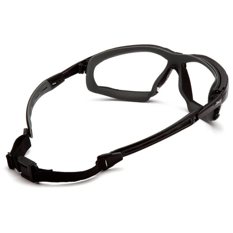 Pyramex Isotope Safety Glasses/Goggles Black Frame Clear H2MAX Anti-Fog Lenses - KTF Painting Interior Exterior