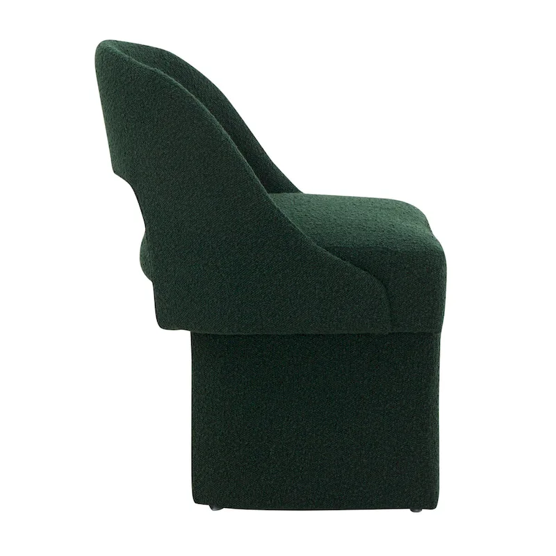Modern Elegant Boucle Upholstered Accent Chair with MDF Wood Frame for Home Office, Living Room, and Bedroom