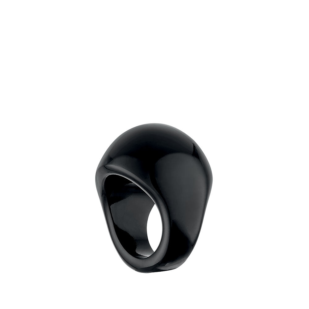 BAGUE CABOCHON - CRISTAL NOIR
