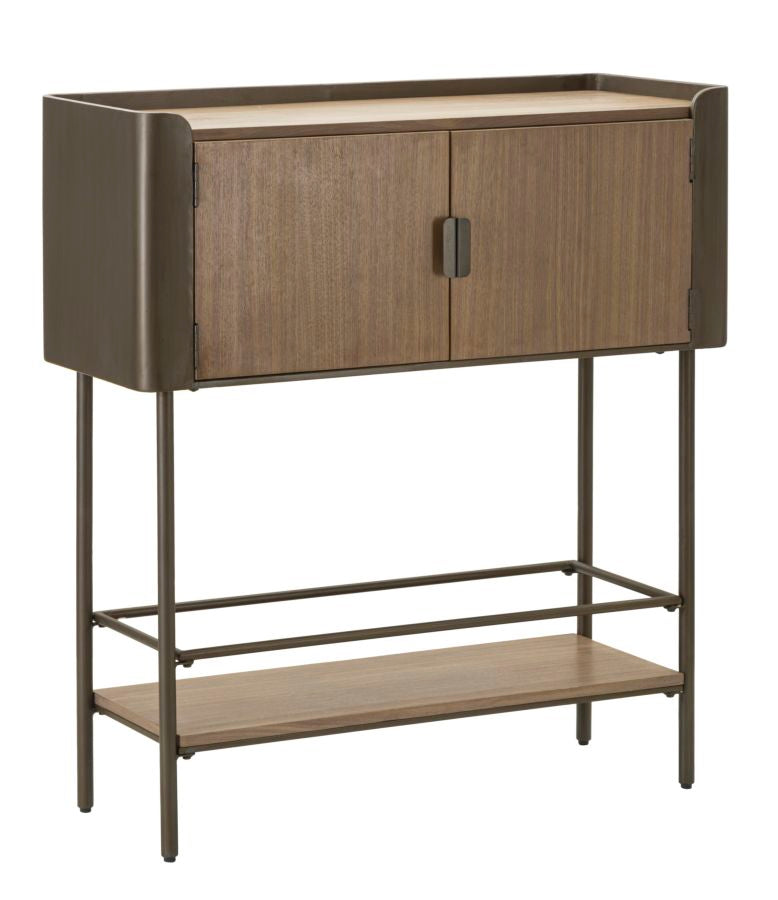 Mauro Ferretti Toronto Kast in metaal en hout bruin