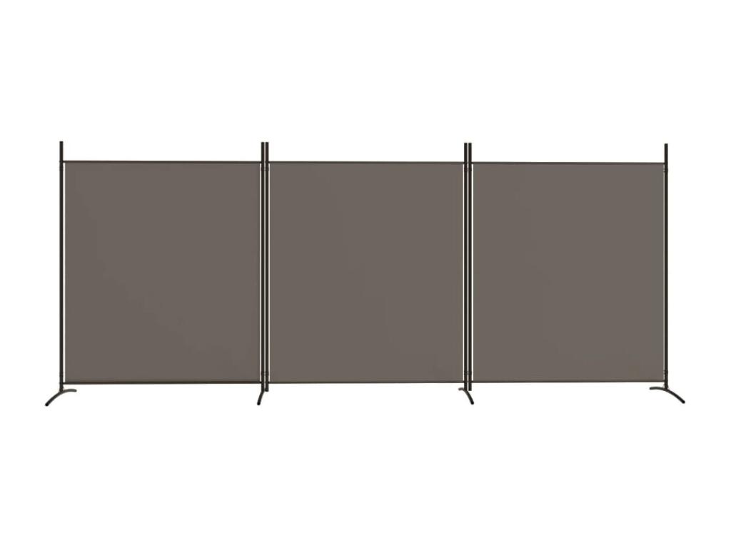Tabique de 3 paneles Antracita 525x180 cm Tejido