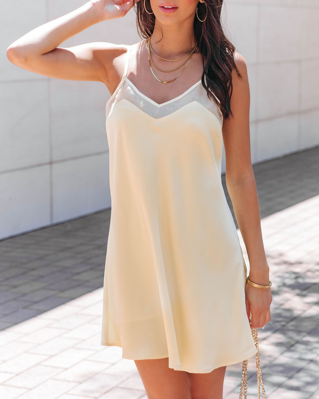 Lucy Dawn Slip Mini Dress - Yellow - FINAL SALE - Se7enfashion