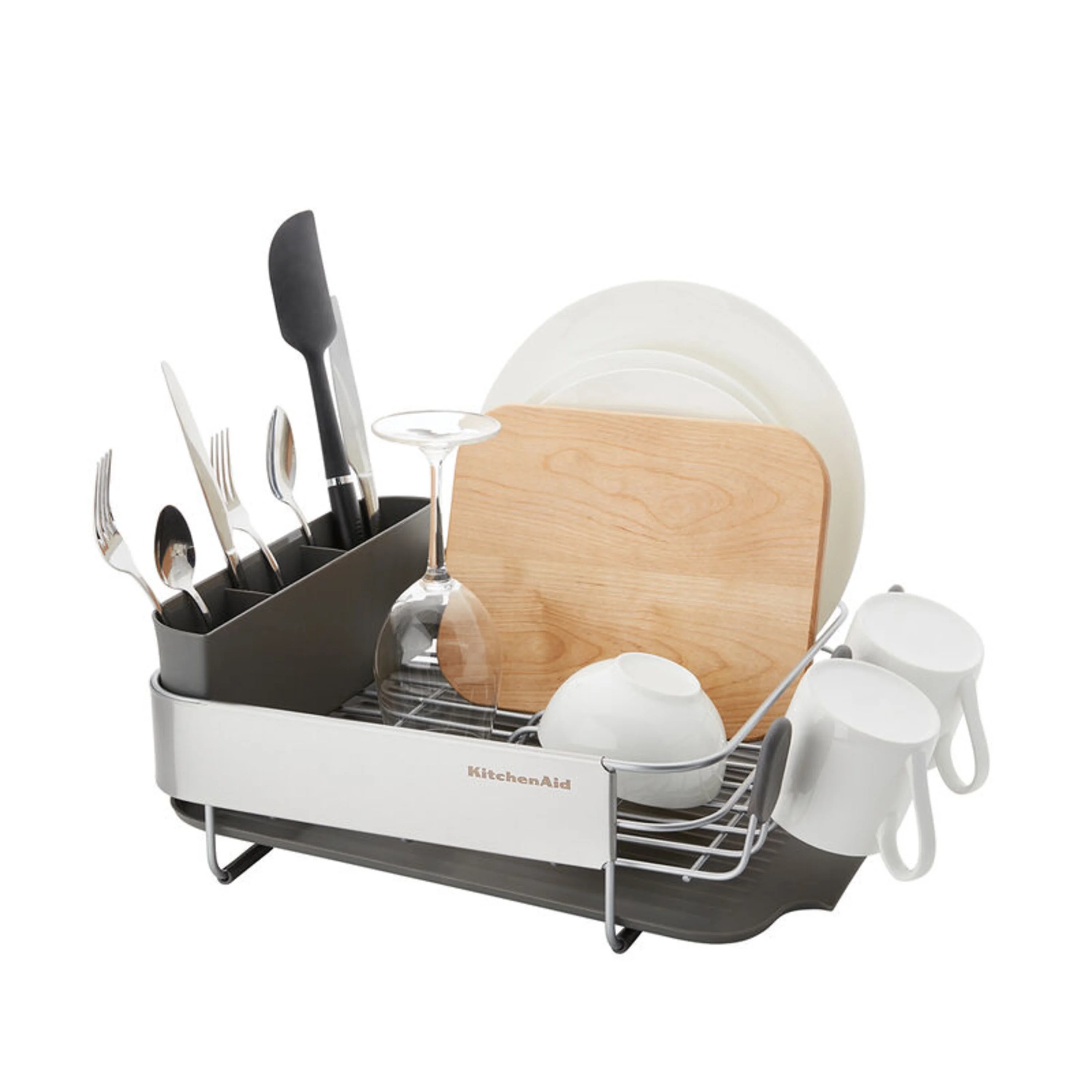 Kitchenaid Stainless Steel Wrap Compact Dish Rack in Satin Gray - Image 3