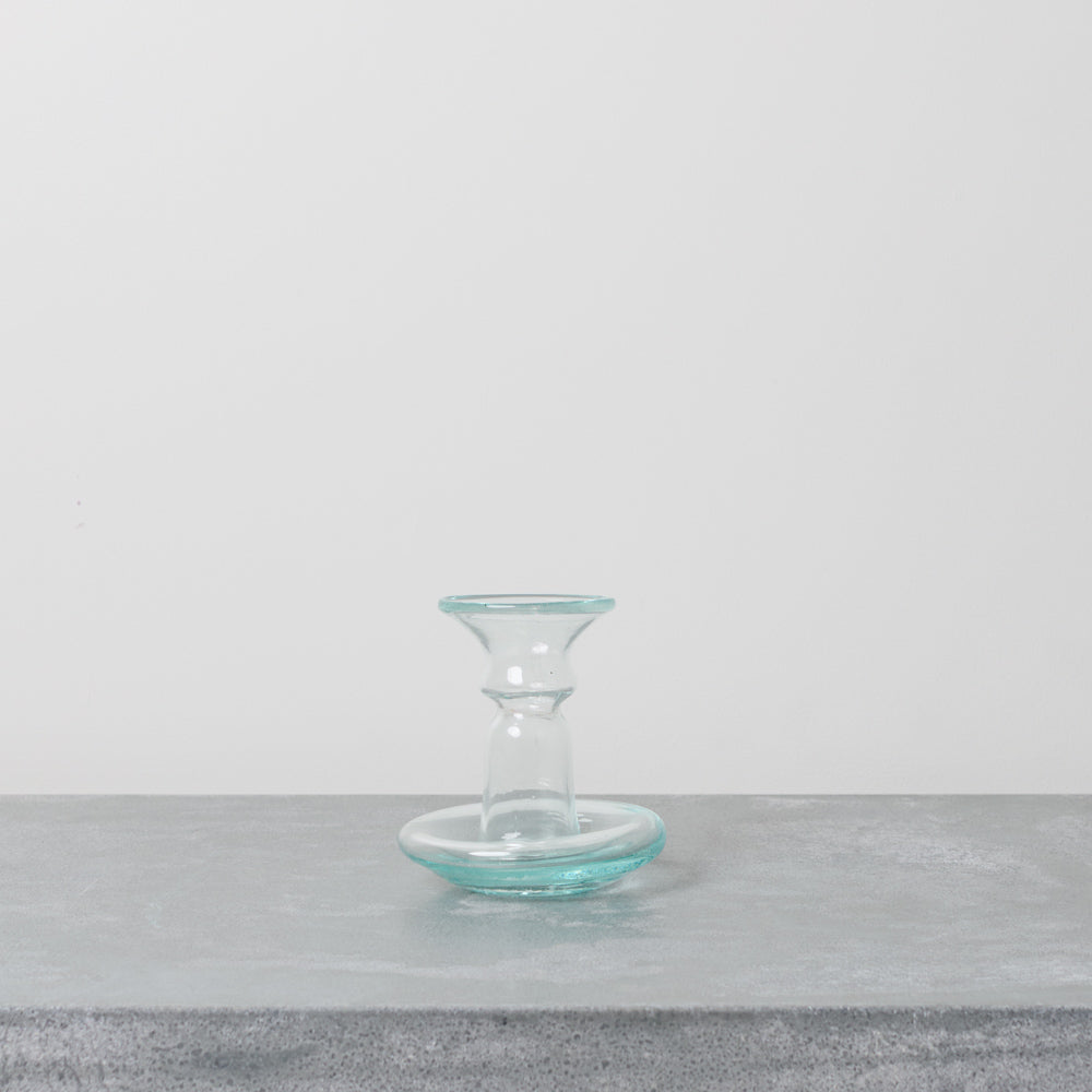 Bougeoir en verre - Transparent
