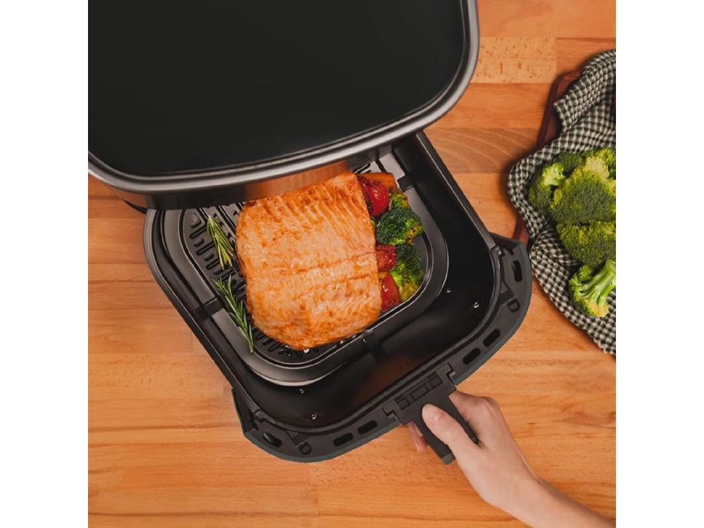 Freidora de Aire sin Aceite de 5,5 L Cecofry Fantastik 5500 Pack, 1500 W, Acero Inox, 9 Menús, Tecnología Perfect Cook, 80-200grados C, Tiempo Ajustable, Incluye Pack de Accesorios