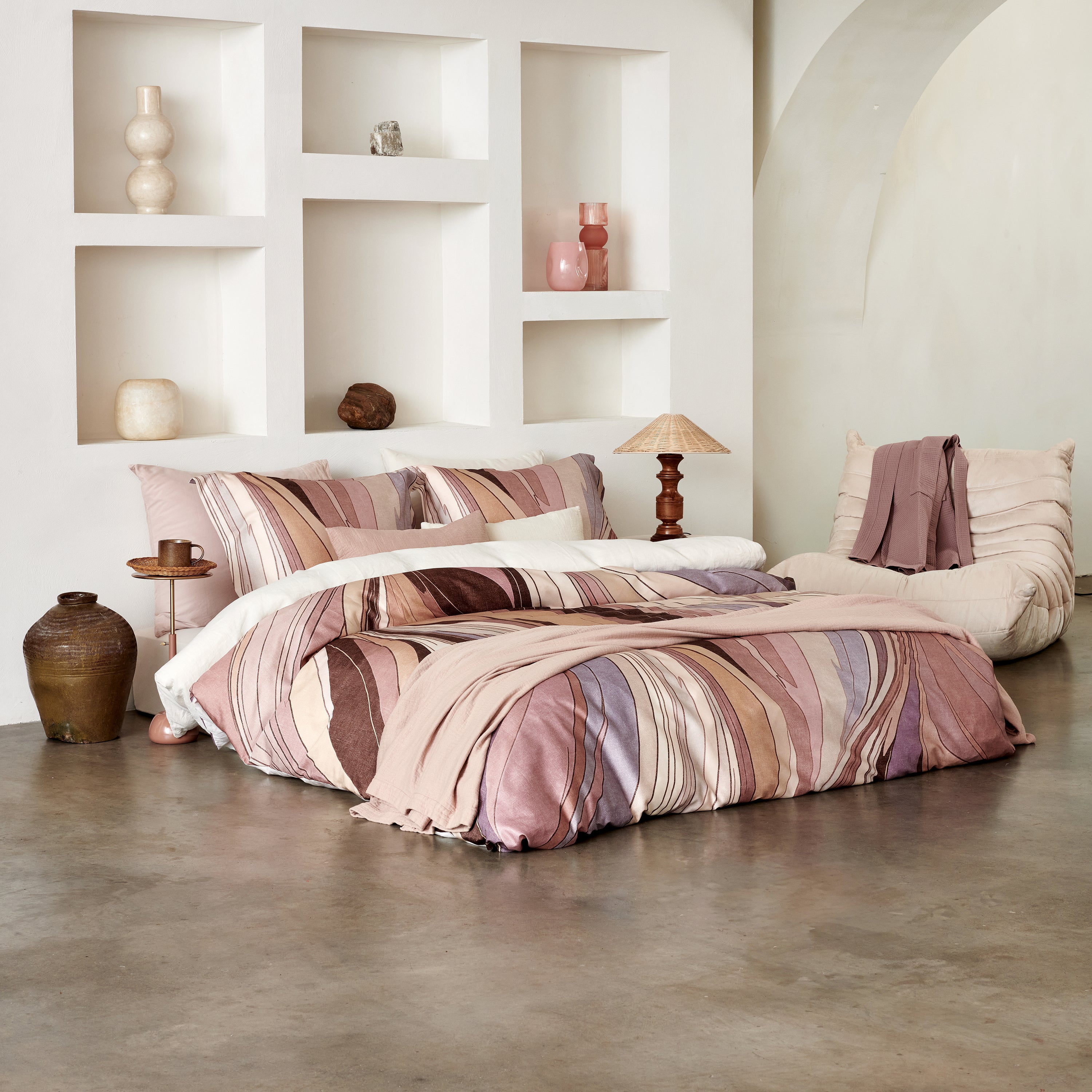 Vandyck Swirls Dekbedovertrek 200x200/220 cm - Moonscape