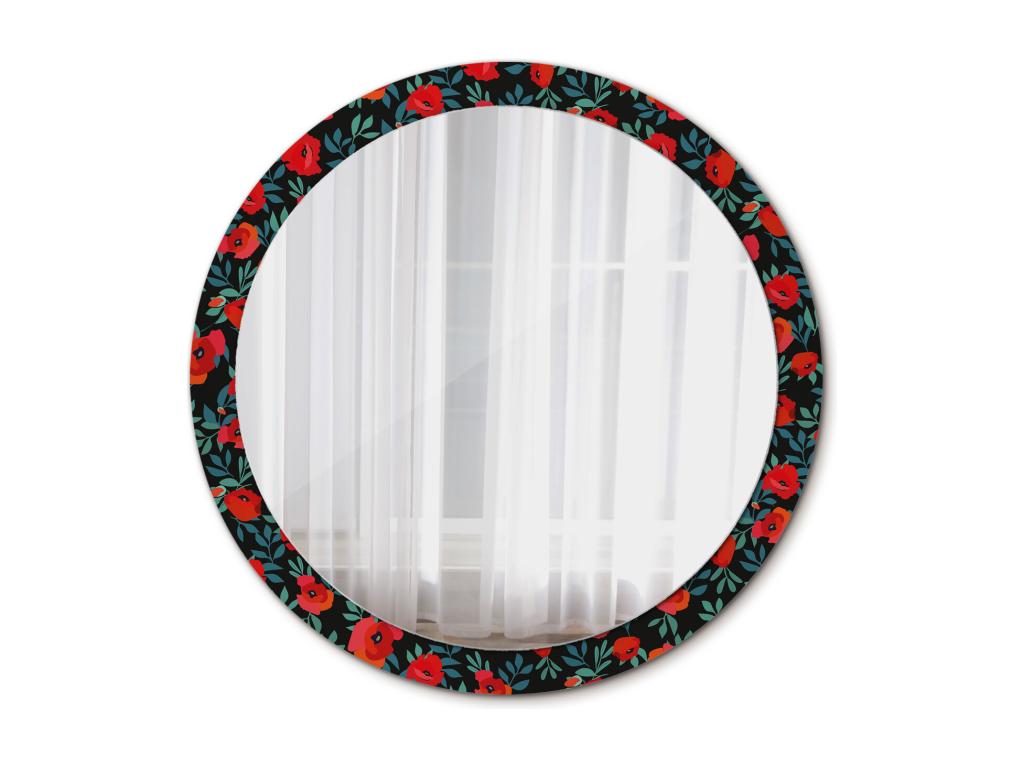 Espejo decorativo redondo - Red Poppy - 100 cm