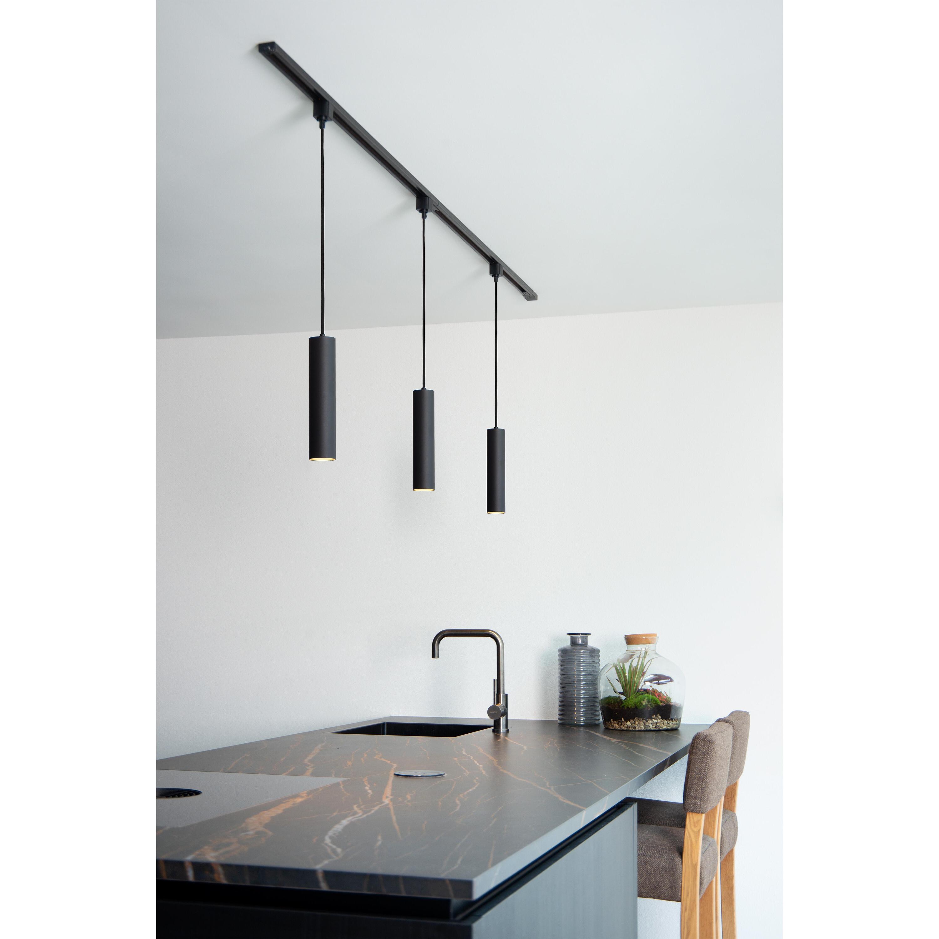Track Floris 1-fase rail hanglamp zwart