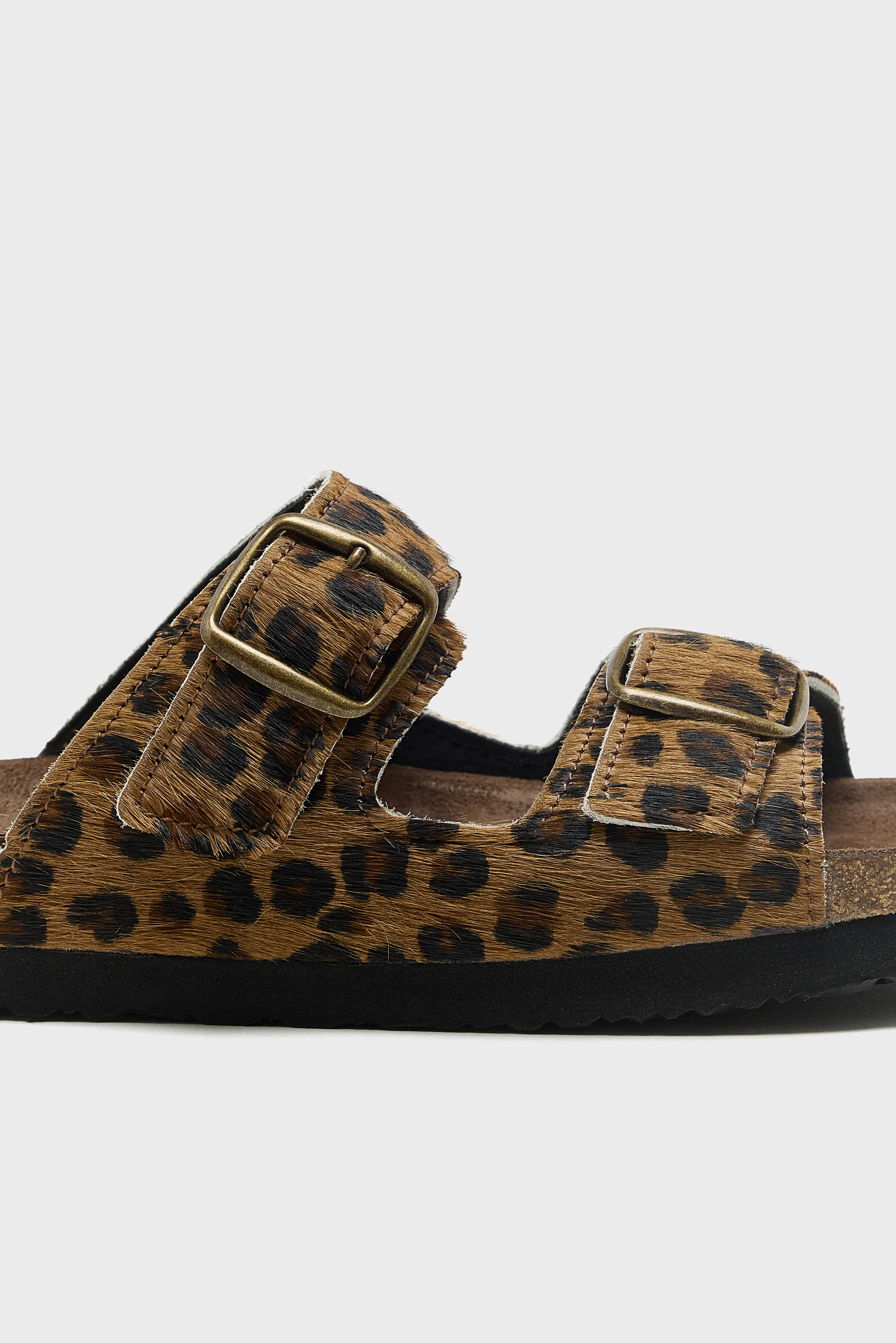 Bellerose Leopard Ponyhair Sandals  (261 / W / BROWN)