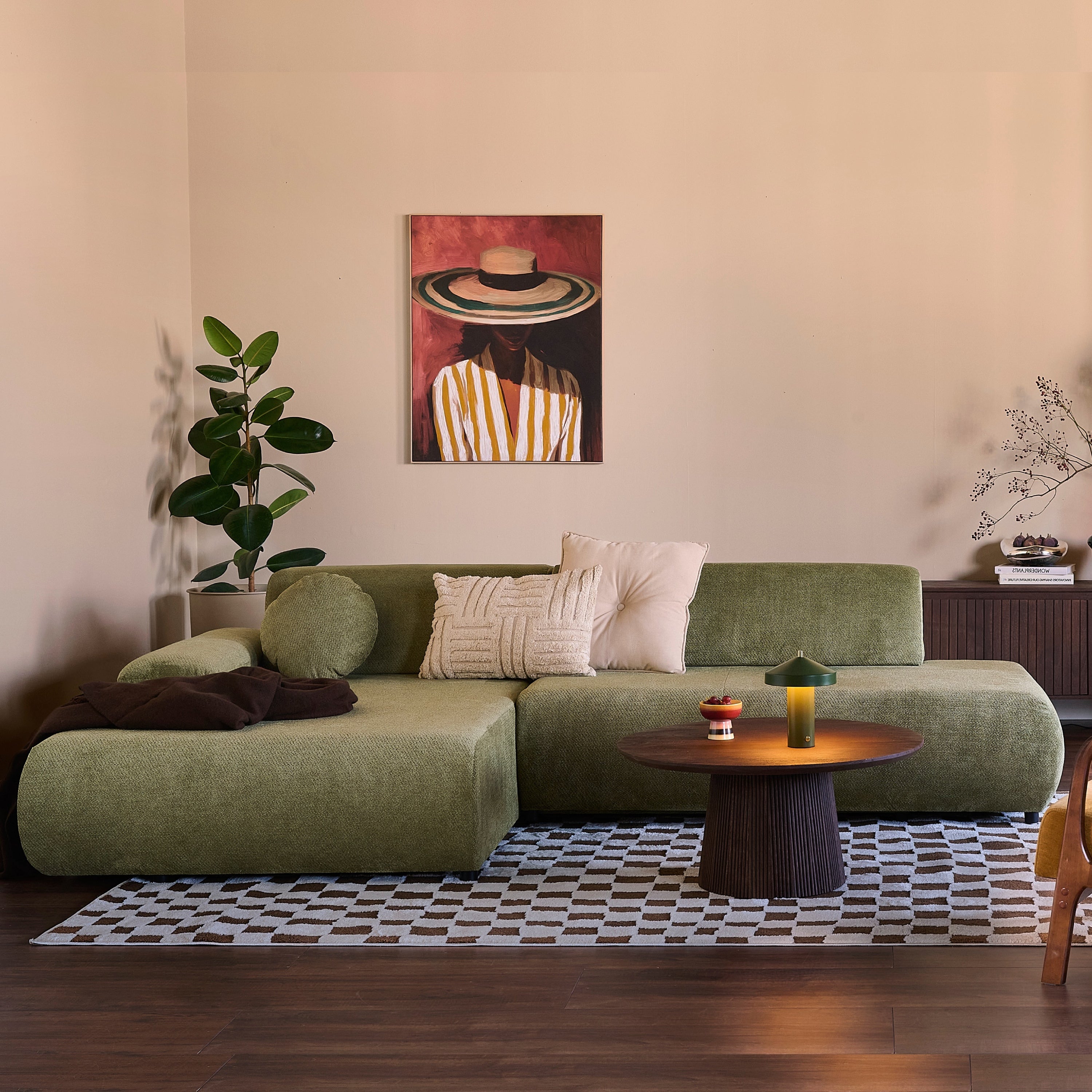 Blokker Wisp Hoekbank met Chaise Longue Links met Slaapfunctie - Cheni