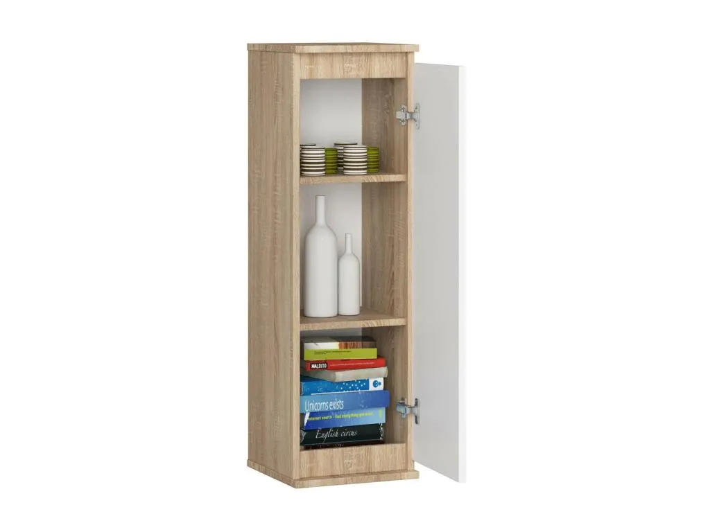 Armario Sancaldeco W30 Sancaldeco 30 cm 1 puerta color Blanco mate 3 estantes 30x30x99 cm 26326NZOD