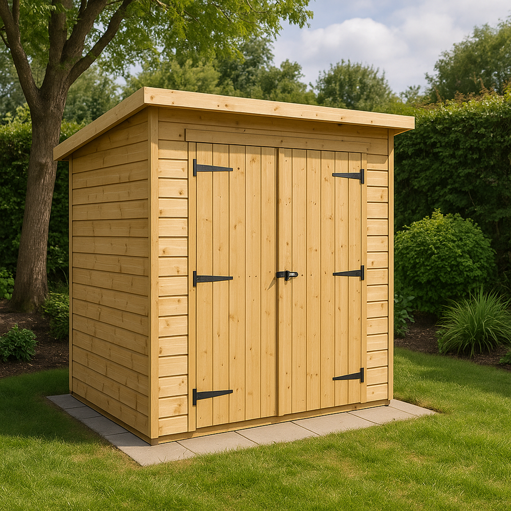 Caseta de jardín de madera 200x120x200 cm natural ZoIsFyQ378Ik
