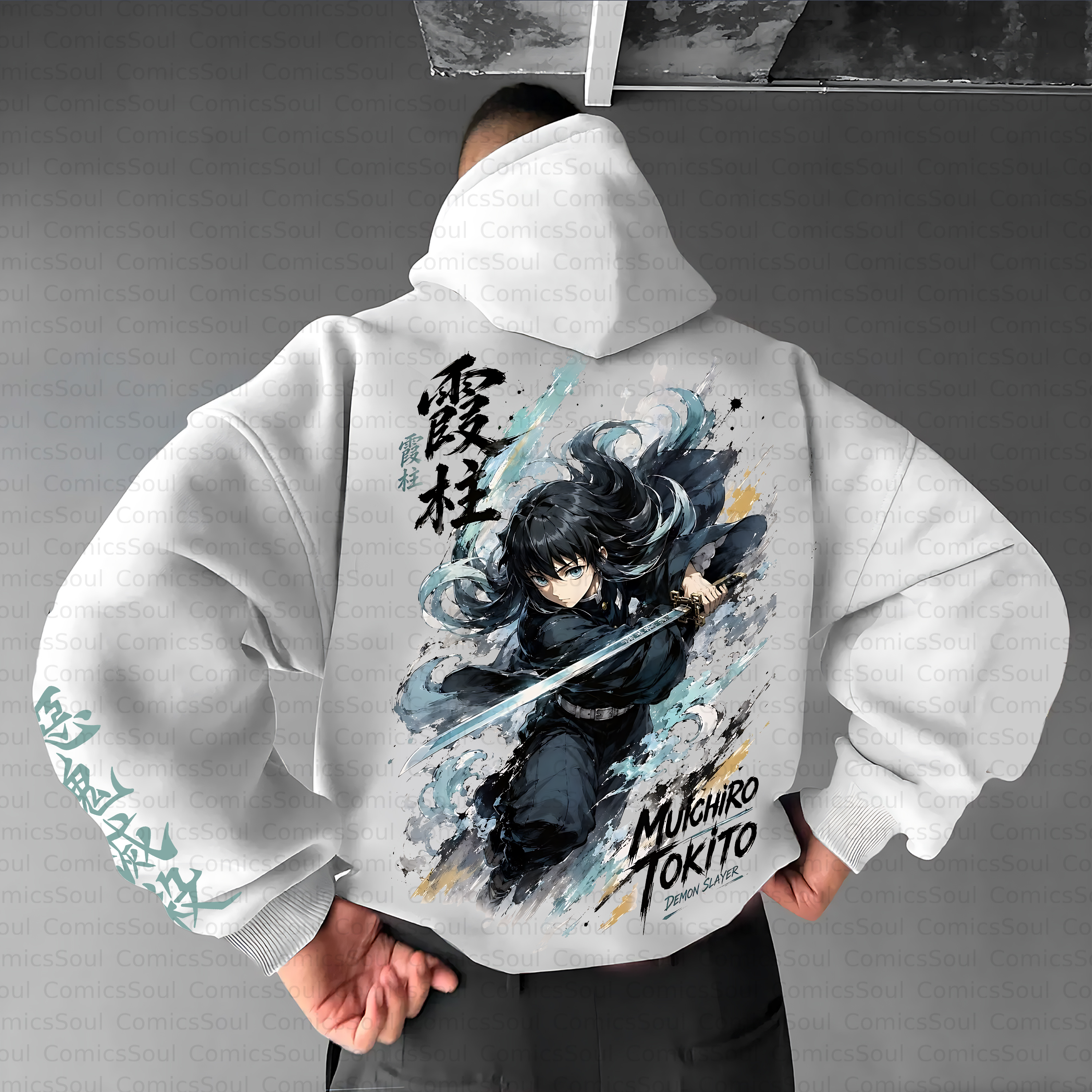 Unisex Anime Inspired Vintage Plush Hoodie 3051038 TeeThreads Sustain the Scene with Custom Apparel
