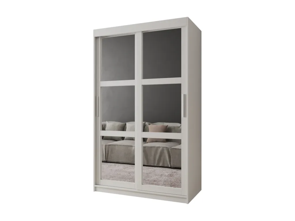 ARMARIO MIROR DE PUERTAS CORREDERAS 200/120/62 2 puertas (blanco)