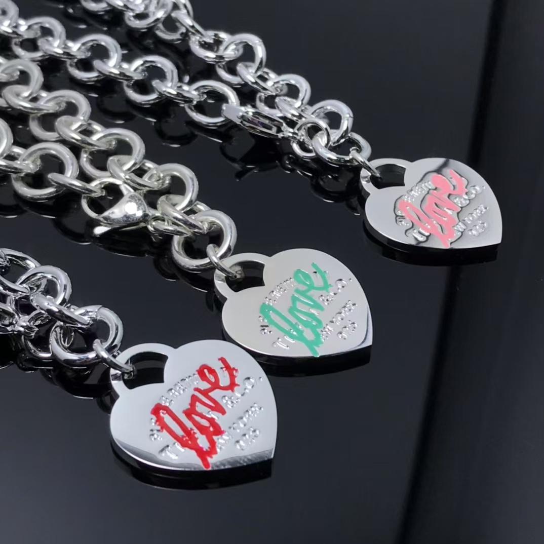 Tiffany Heart Tag Charm Chain Bracelet - Original Replica Club