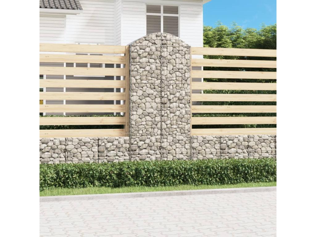 Cesta de gaviones arqueada 100x50x220/240 cm Hierro galvanizado