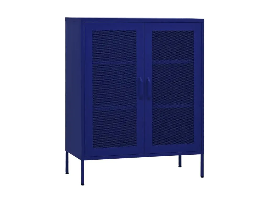 Armario de almacenamiento acero azul Boverdeco 80x35x101.5 cm