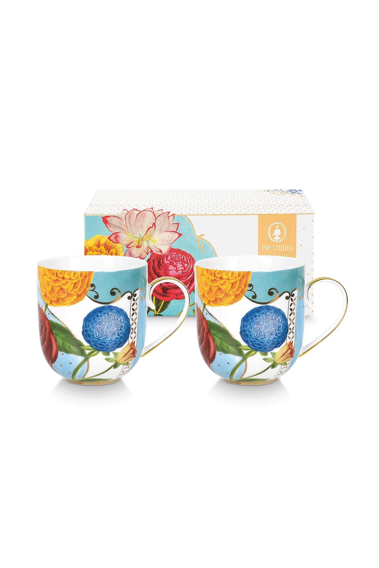Set/2 Mugs Royal Flowers 260ml