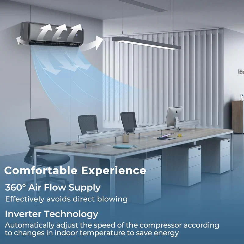 Eletriclife 17000 BTU 21 SEER2 208-230V Wifi Enabled Mini Split Air Conditioner and Heater Gray
