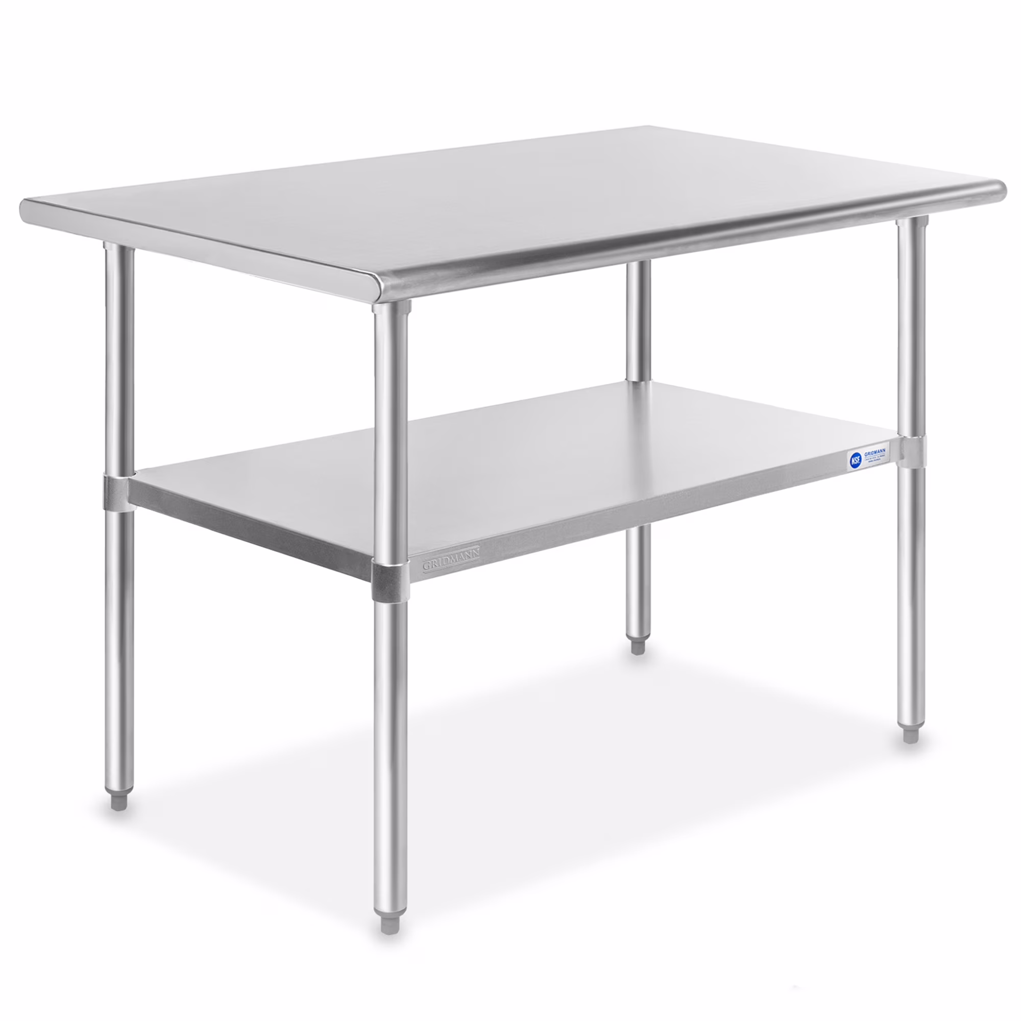 GRIDMANN 48 x 30 in Stainless Steel Table W/ Undershelf, NSF Commercial Kitchen Work Prep Table(Rectangle/60 in Long x 24 in Deep)