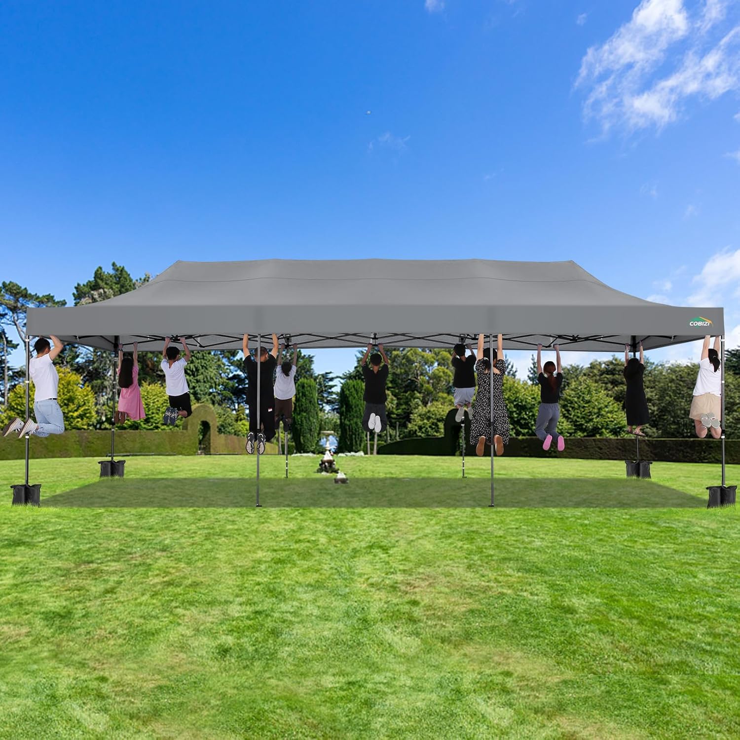 COBIZI 10x20 Heavy Duty Pop up Canopy Tent 6 sidewalls Commercial Canopy Wedding Party Tents