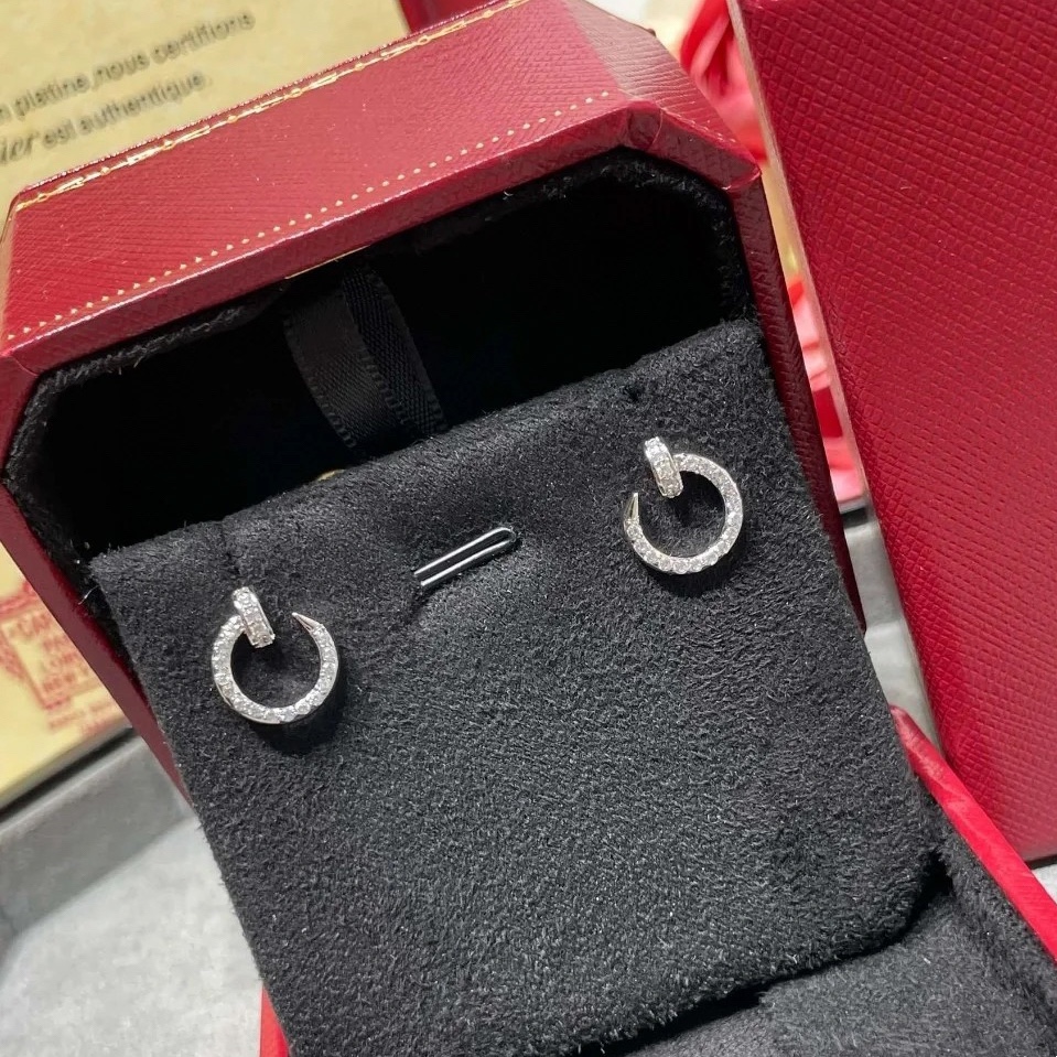 Cartier Diamond Paved Small Juste un Clou Stud Earrings - Original Replica Club