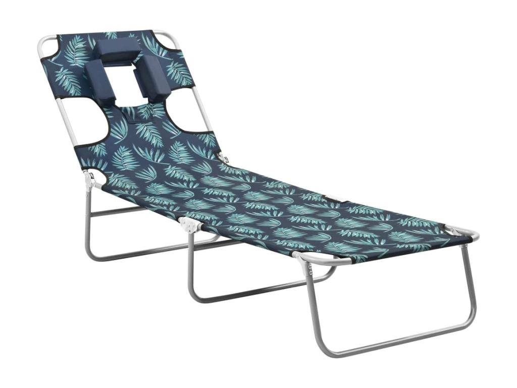 Cojín para la cabeza del sillón plegable Patrón de hoja de acero