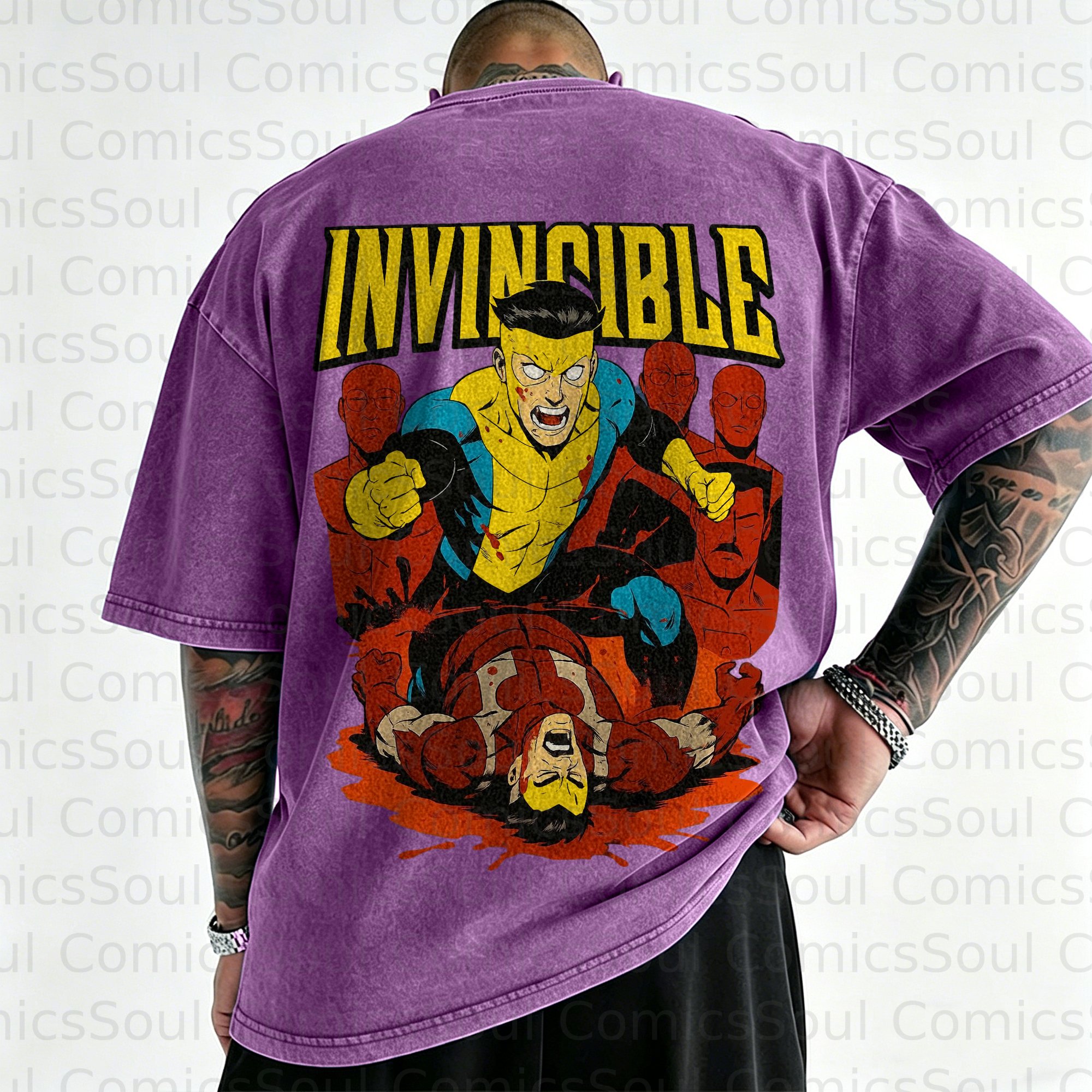 Unisex Anime Inspired Vintage Washed T-Shirt