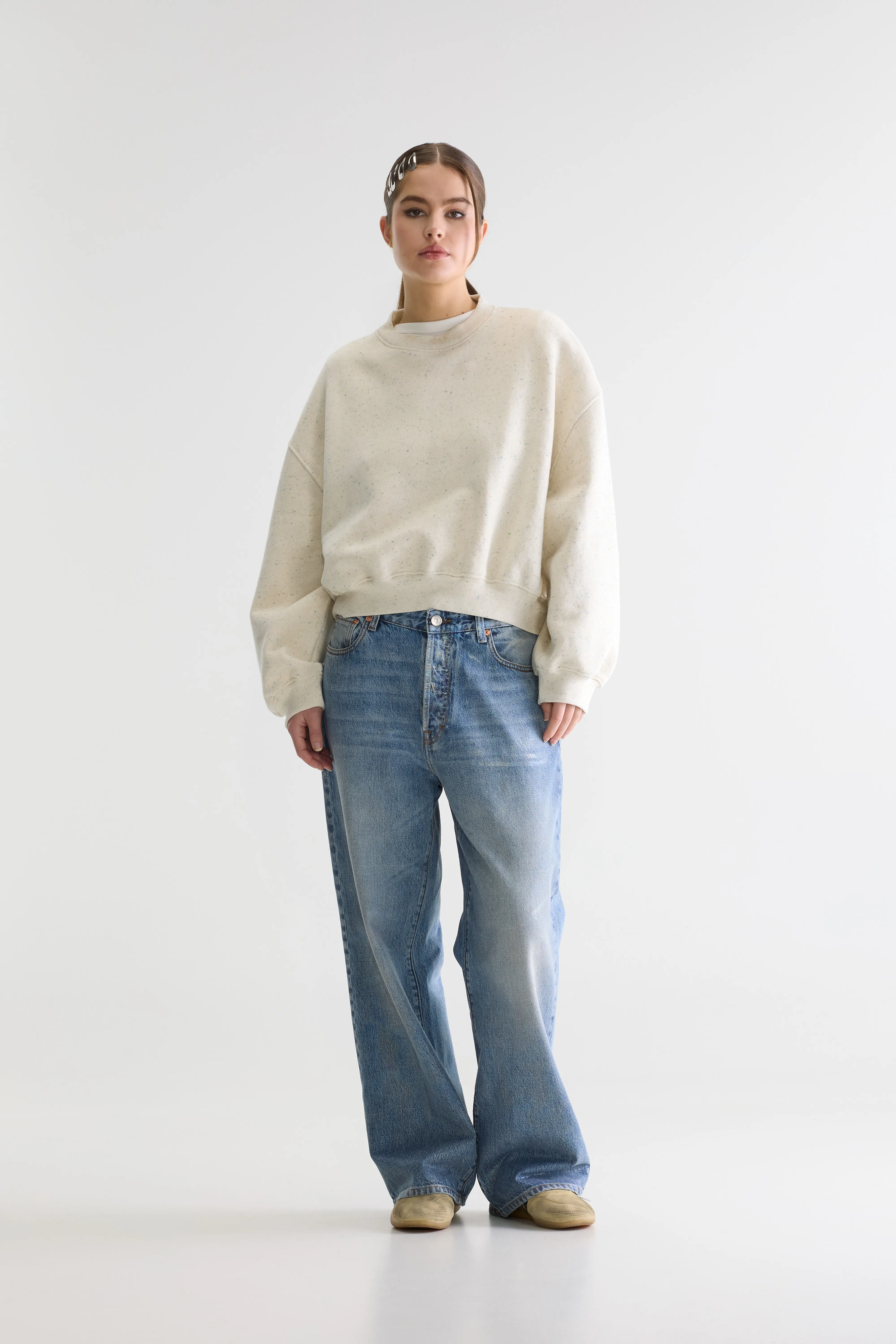 Bellerose Fancy cropped crewneck sweatshirt (261 / W / COMBO A)