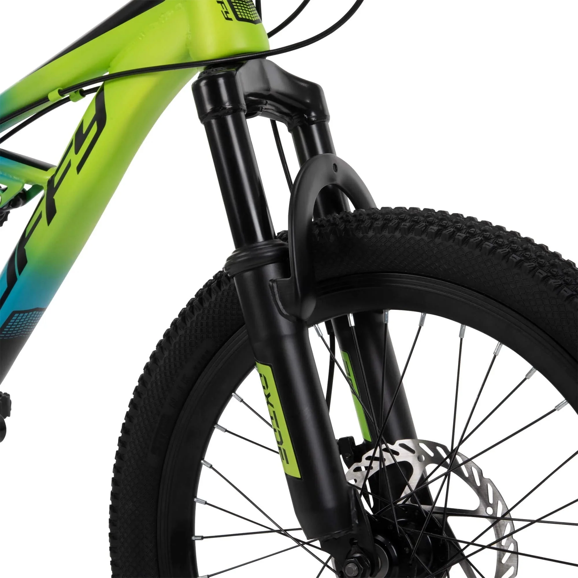 Huffy 20-inch Oxide Boys Mountain Bike, Lime / Blue - Image 5 Huffy 20-inch Oxide Boys Mountain Bike, Lime / Blue - Image 5