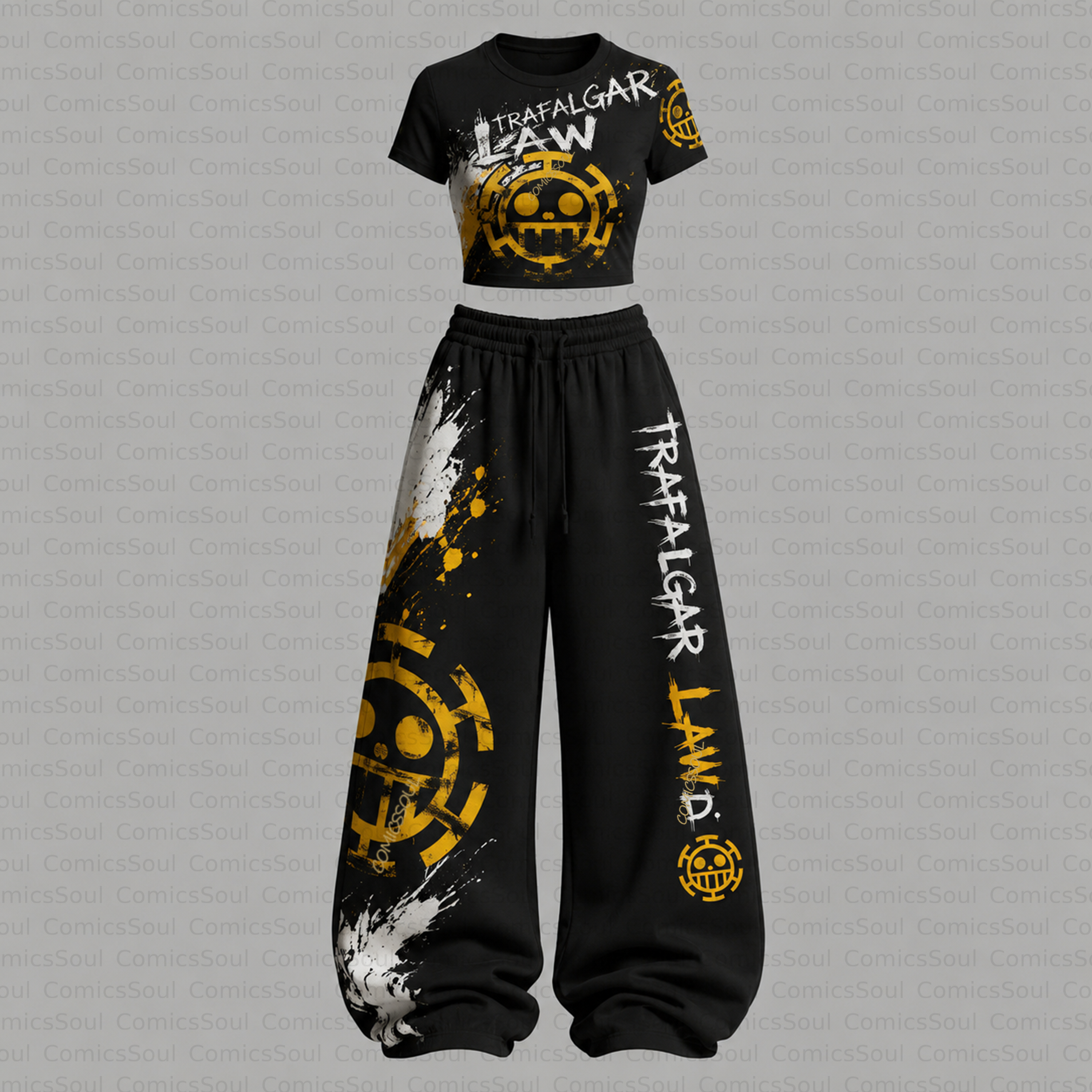 ONE PIECE T-Shirt & Elasticated Trousers Two-Piece Set