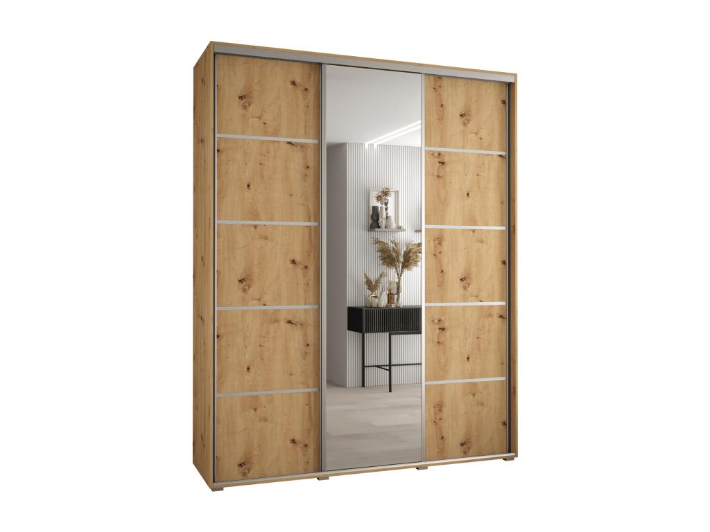 ARMARIO Hominor 5 DE PUERTAS CORREDERAS 235 - 2/180/45 3 puertas Artisan/Artisan/Plata