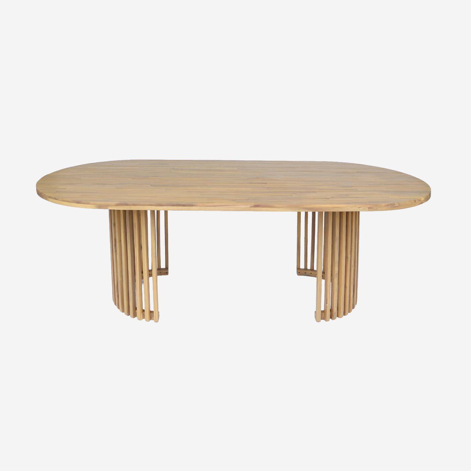 Alora - Mesa de jardín de madera de acacia, 6 plazas