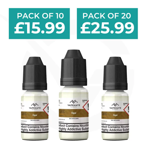 Cigar 10ml 50/50 E-Liquid By Vapemate