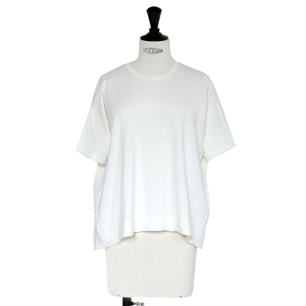 C.T.plage - Pull Col Rond Manches Mi-Longues - Blanc