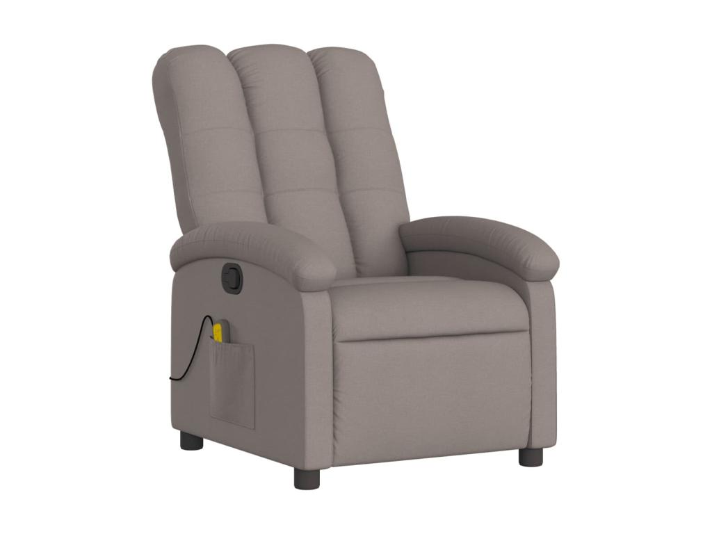 Sillón de masaje reclinable Tela topo