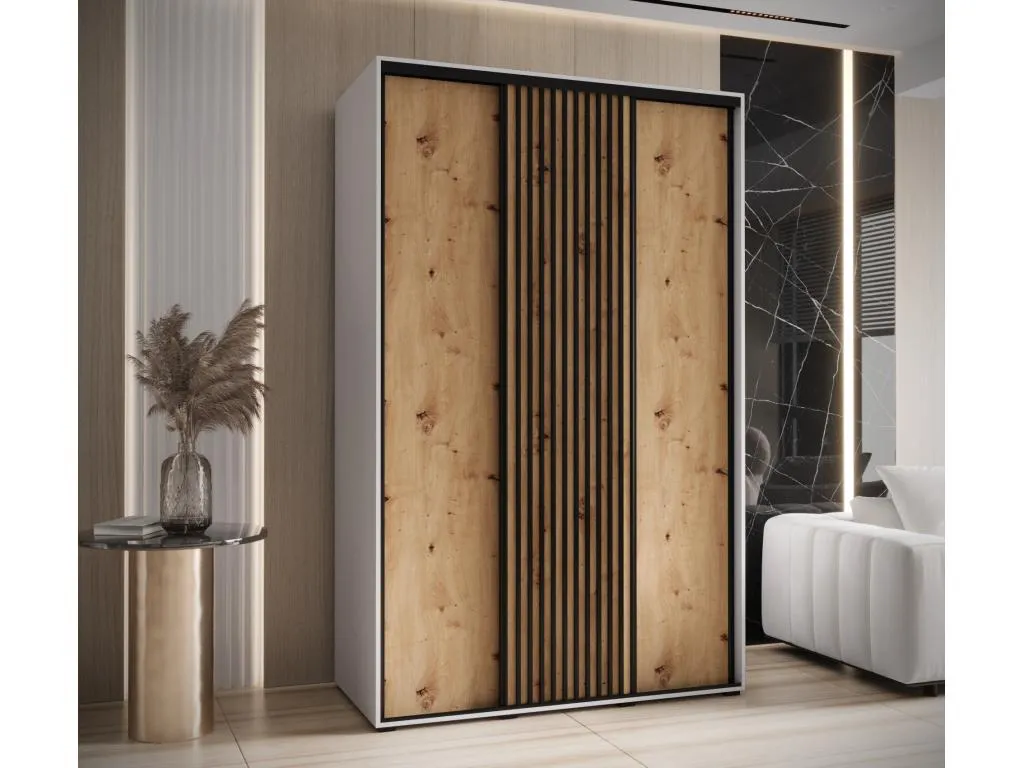 ARMARIO Decoencanto 1 DE PUERTAS CORREDERAS 205.2/160/60 3 puertas (blanco/artisan)