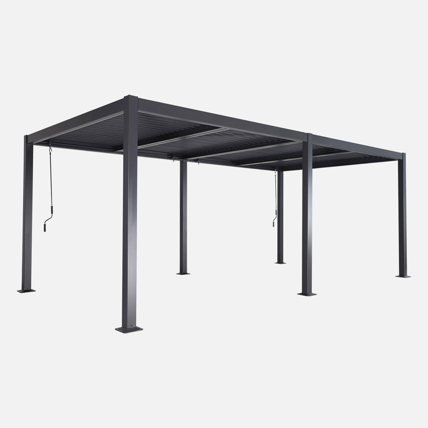 Palace 3x6m - Pérgola bioclimática 3x6m de aluminio y acero con lamas orientables