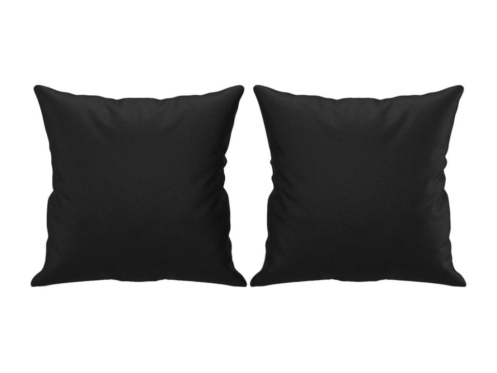 Juego de 2 Decoratodo decorativos Negro 40x40 cm Polipiel