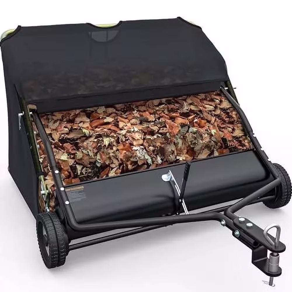 Dextrus 42 in Tow Behind Lawn Sweeper Leaf Collector for Garden Grass Lawn 12 Cu ft Capacity Tractor assembly - Image 3