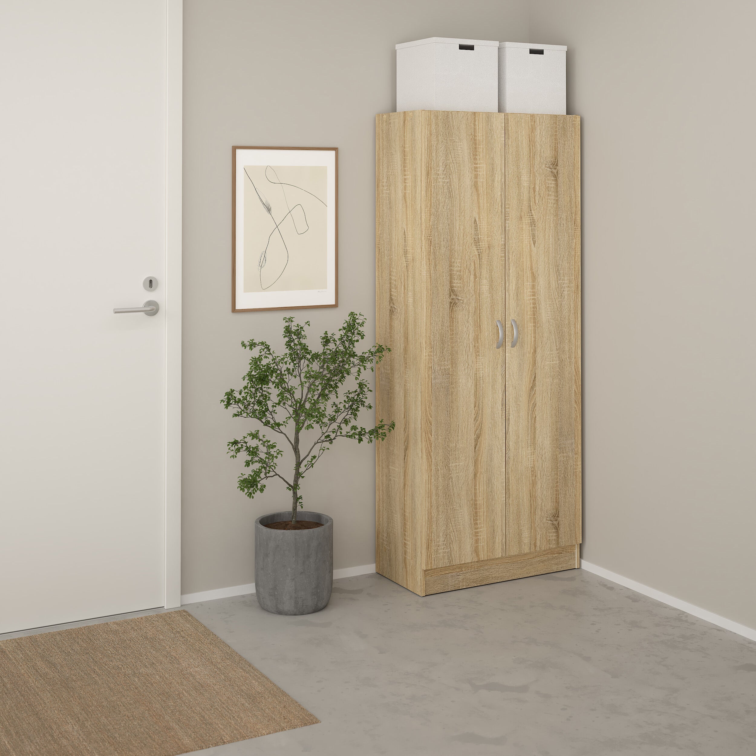 by fonQ Leyla Opbergkast - Eiken