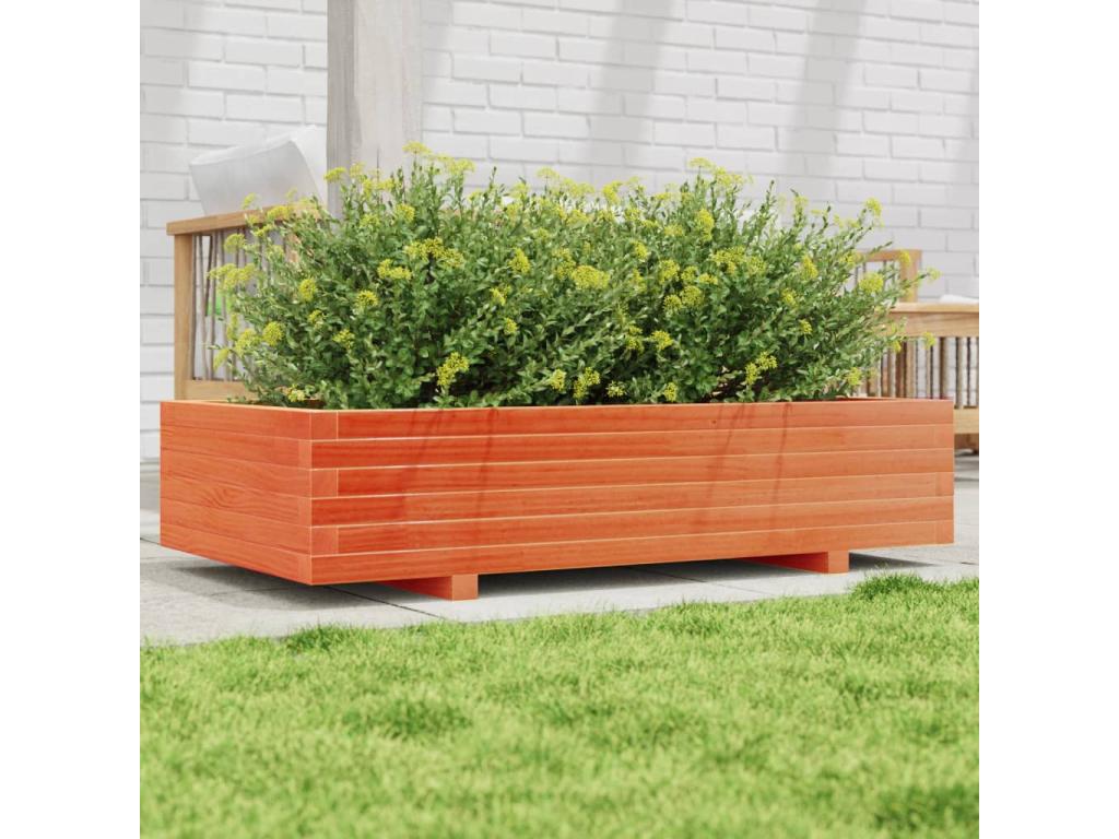 Decoratodo  madera maciza de pino marrón cera 110x60x26,5 cm
