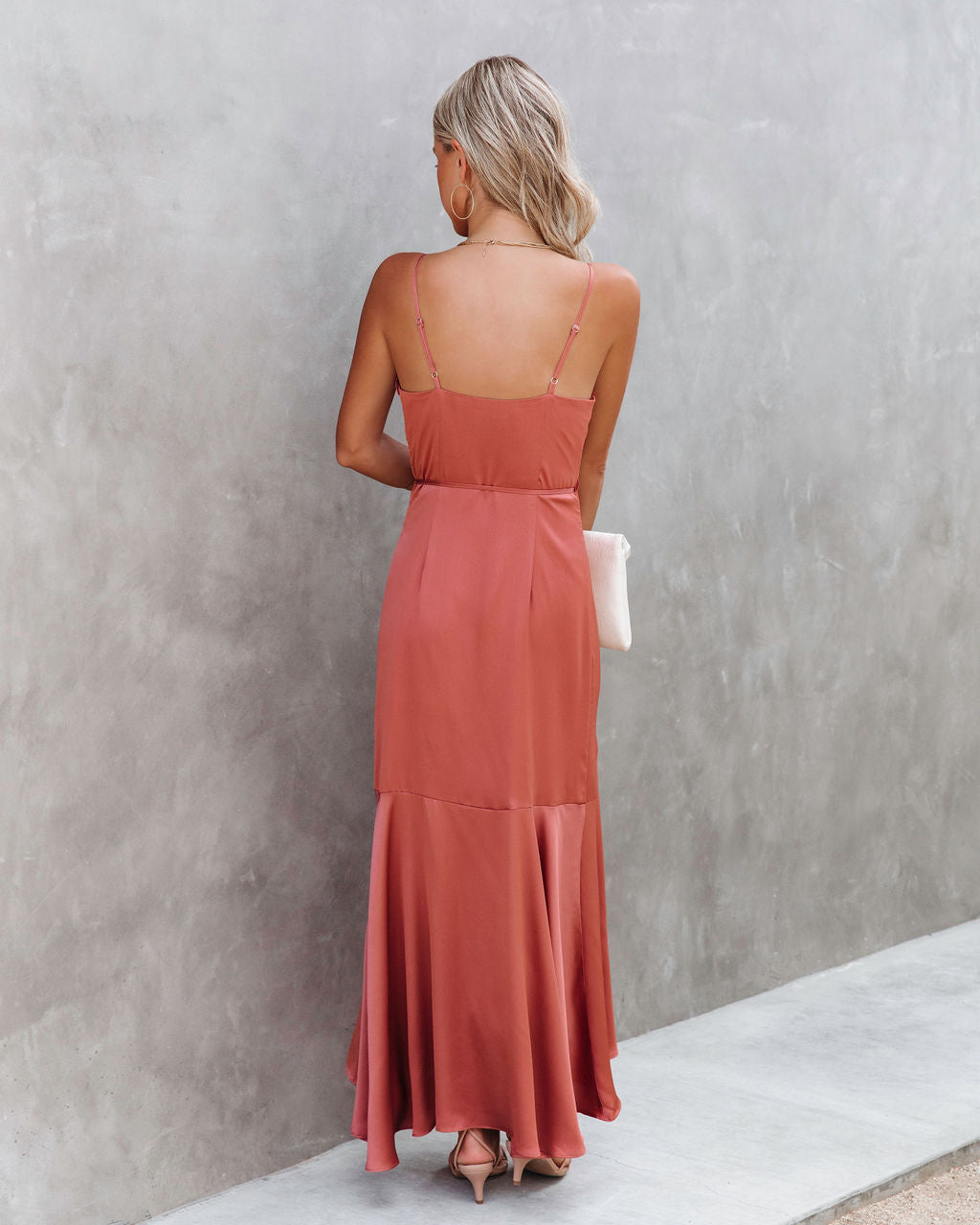 Undeniable Love Satin Ruffle Maxi Dress - Sienna - SALE - Se7enfashion