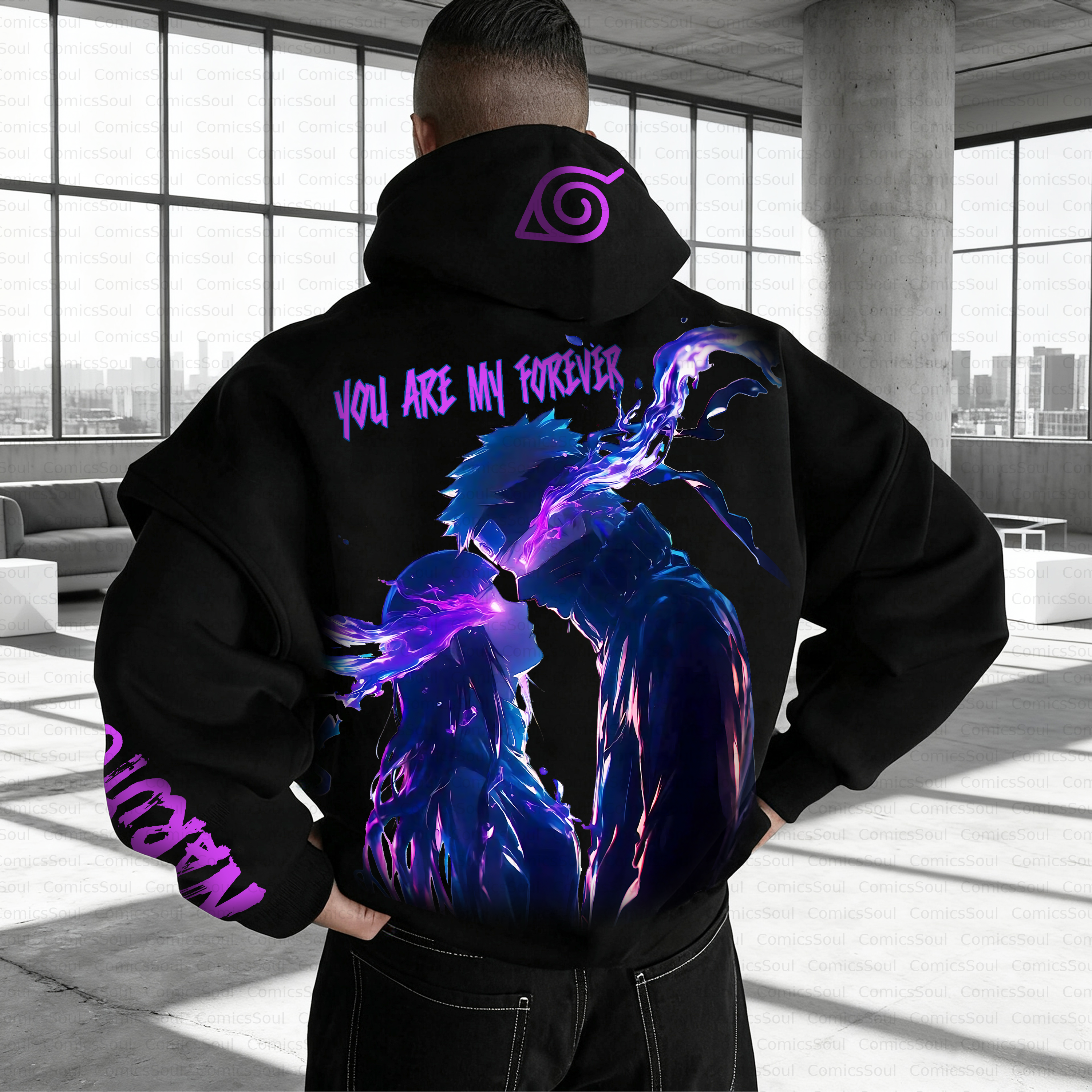 Unisex Anime Inspired Vintage Plush Hoodie