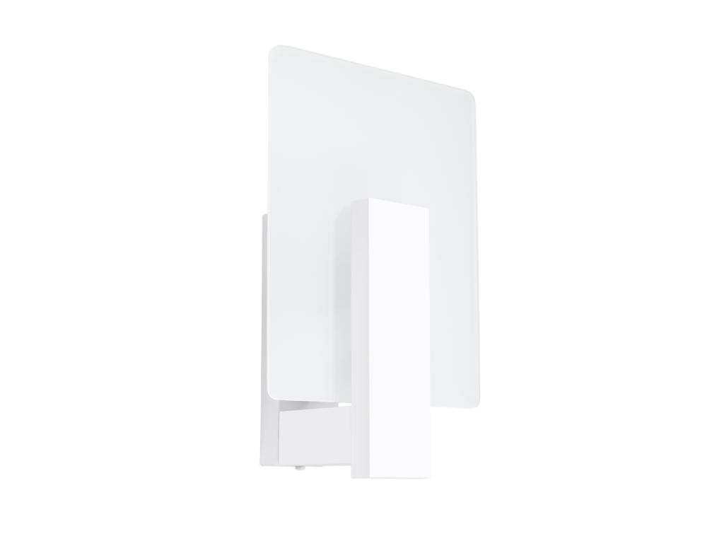 Lámparas de pared Lappo escandinavo de madera/vidrio - 1 fuentes luminosas - L.16 x A.30,5 cm - blanco