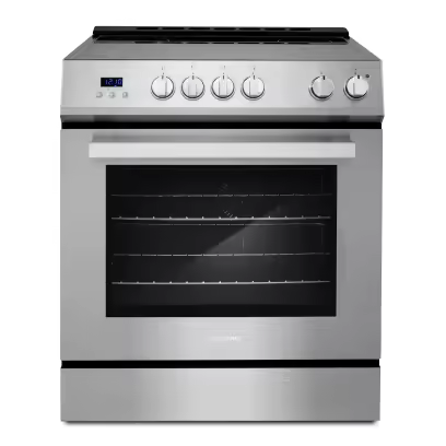 Cosmo 30 in. Stellar Collection 5.0 cu. ft. Electric Range with 4 Burner Glass Cooktop and Convection Oven in Stainless Steel